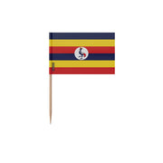 Cure-dents drapeau ouganda bambou plastique décoratif