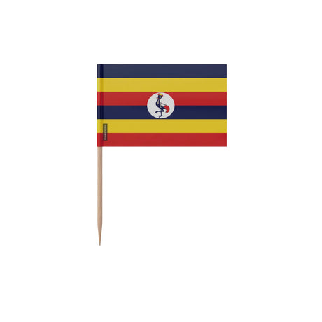 Cure-dents drapeau ouganda bambou plastique décoratif