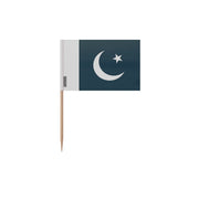 Cure-dents drapeau pakistan plastique adhésif bâton bambou