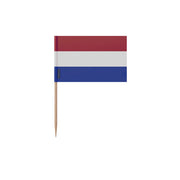 Cure-dents drapeau pays-bas plastique adhésif bambou