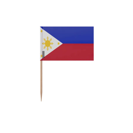 Cure-dents drapeau philippines plastique bâton bambou