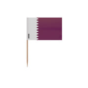 Cure-dents drapeau qatar plastique adhésif bâton bambou