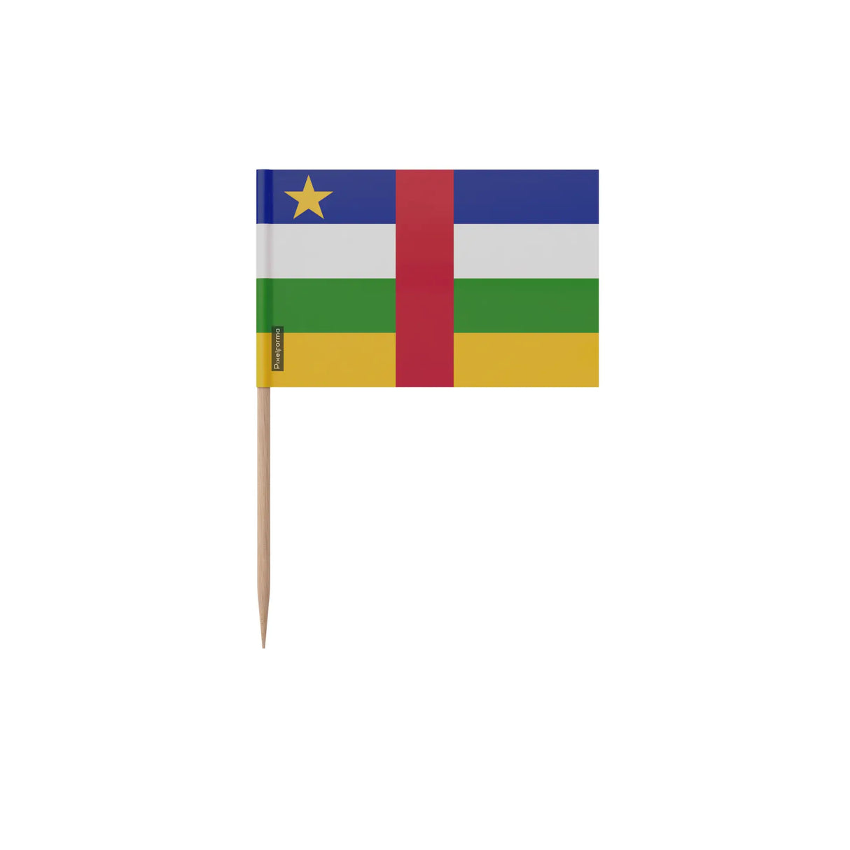 Cure-dents drapeau république centrafricaine bambou plastique