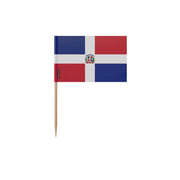 Cure-dents drapeau république dominicaine bambou adhésif