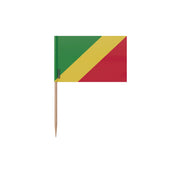 Cure-dents drapeau république du congo plastique bambou