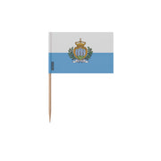 Cure-dents drapeau saint-marin plastique bâton bambou