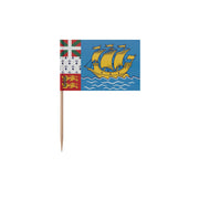 Cure-dents drapeau saint-pierre-et-miquelon plastique bamboo