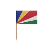 Cure-dents drapeau seychelles plastique adhésif bambou