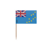 Cure-dents drapeau tuvalu plastique adhésif bâton bambou