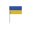 Cure-dents drapeau ukraine plastique adhésif bâton bambou