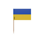 Cure-dents drapeau ukraine plastique adhésif bâton bambou