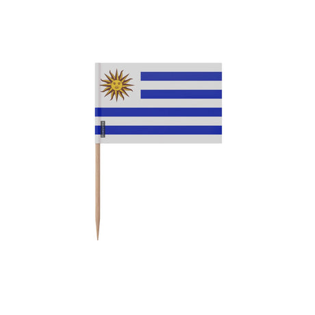 Cure-dents drapeau uruguay plastique adhésif bambou élégant