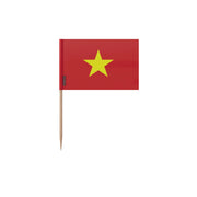 Cure-dents drapeau viêt nam plastique adhésif bambou