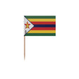 Cure-dents drapeau zimbabwe plastique adhésif bambou