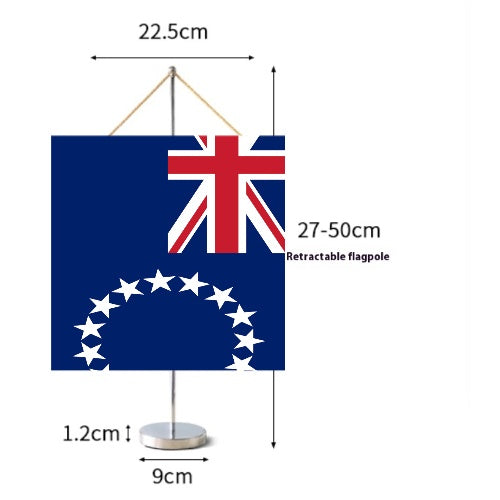 Fanion Table Drapeau Îles Cook en Polyester
