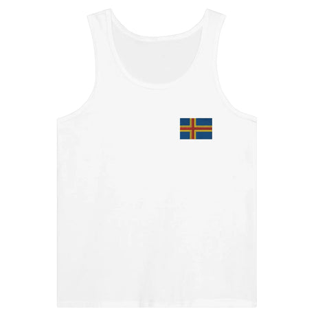 Débardeur drapeau åland en broderie - pixelformaflag