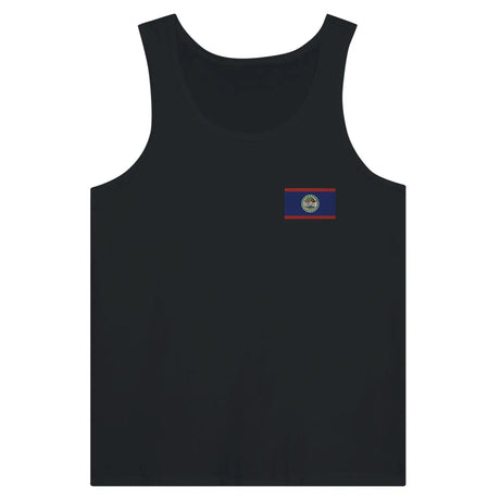 Débardeur drapeau belize en broderie - pixelformaflag
