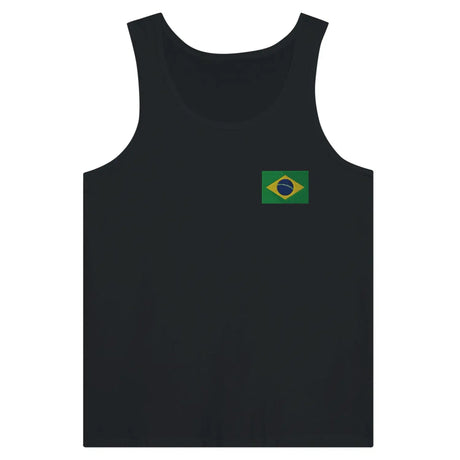 Débardeur drapeau brésil en broderie - pixelformaflag