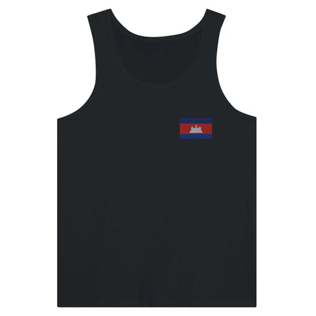 Débardeur drapeau cambodge en broderie - pixelformaflag