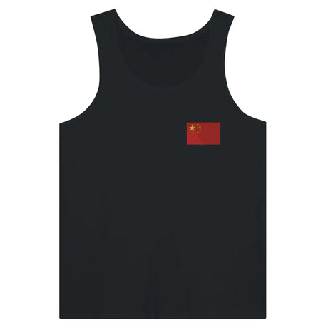 Débardeur drapeau chine en broderie - pixelformaflag