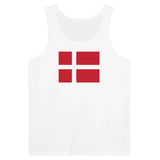 Débardeur drapeau danemark tissu léger filé à l’anneau