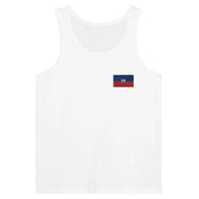 Débardeur drapeau d’haïti broderie couleur tissu léger