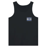 Débardeur drapeau d’israël broderie couleur tissu léger