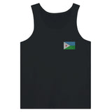 Débardeur drapeau djibouti tissu léger broderie couleur