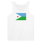 Débardeur drapeau djibouti tissu léger filé à l’anneau