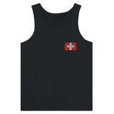 Débardeur drapeau et armoiries de la suisse en broderie - pixelformaflag