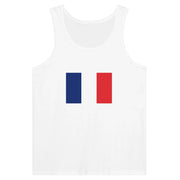Débardeur drapeau france coton peigné tissu léger stylé