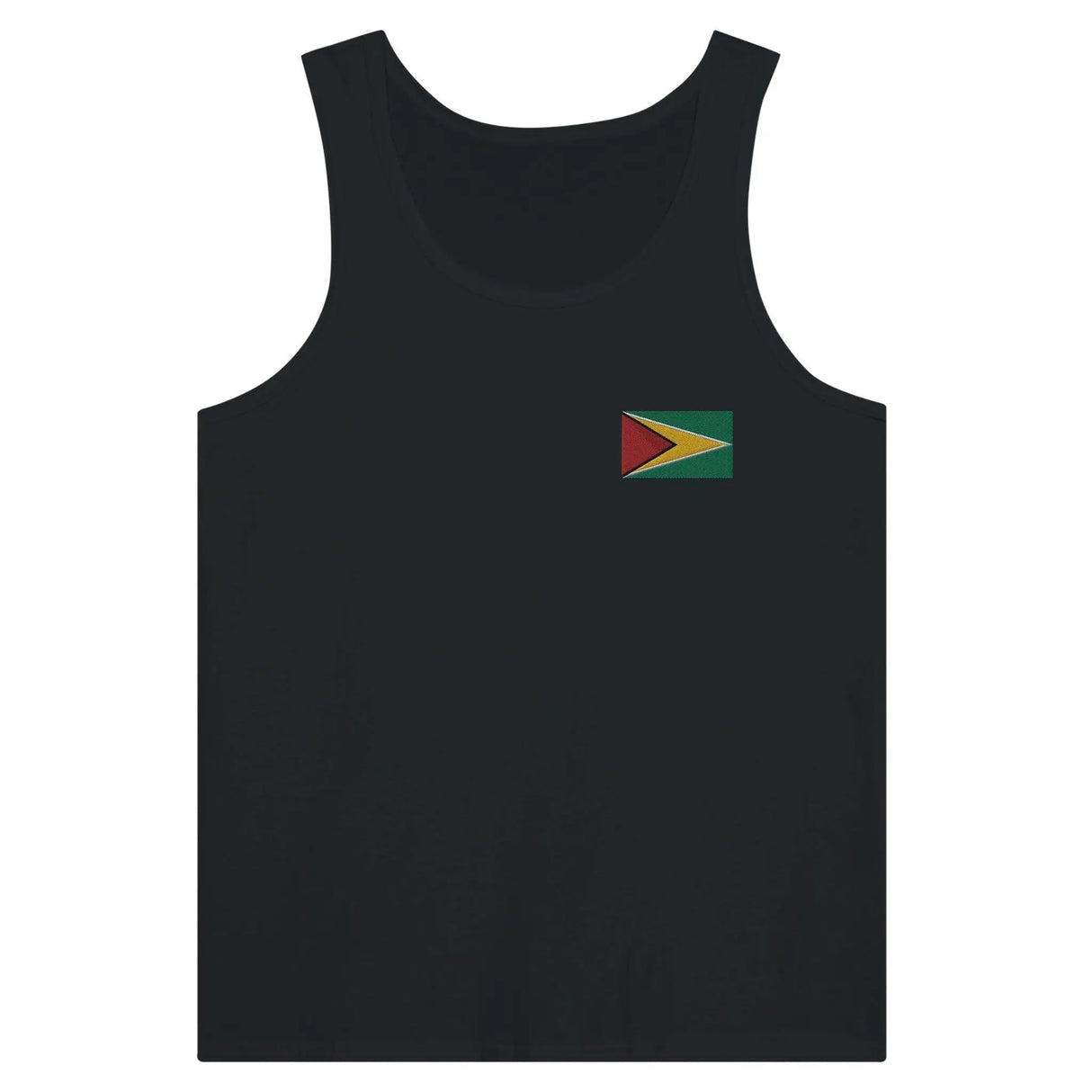 Débardeur drapeau guyana broderie couleur tissu léger