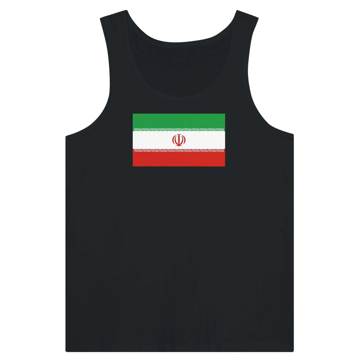 Débardeur drapeau iran coton peigné tissu léger imprimé
