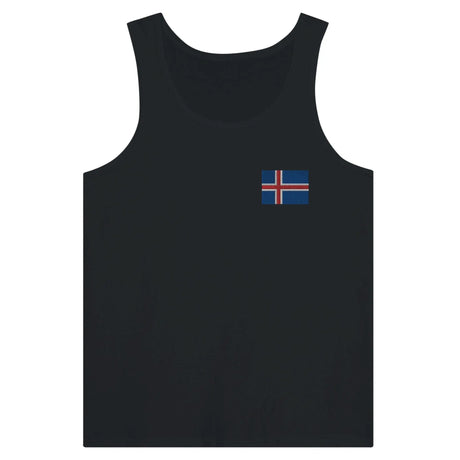 Débardeur drapeau islande tissu léger broderie couleur