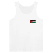 Débardeur drapeau jordanie broderie couleur tissu léger