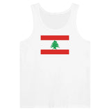 Débardeur drapeau liban tissu léger filé à l’anneau