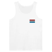 Débardeur drapeau luxembourg broderie couleur tissu léger