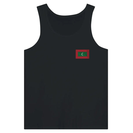 Débardeur drapeau maldives en broderie - pixelformaflag