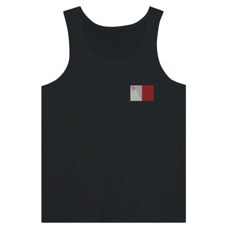 Débardeur drapeau malte en broderie - pixelformaflag