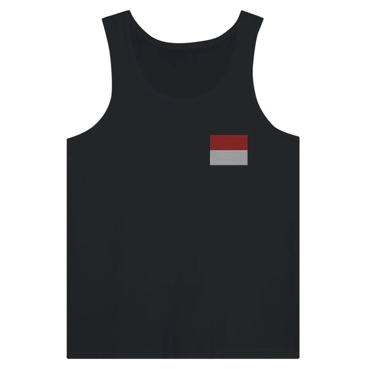 Débardeur drapeau monaco en broderie - pixelformaflag