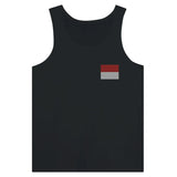Débardeur drapeau monaco en broderie - pixelformaflag