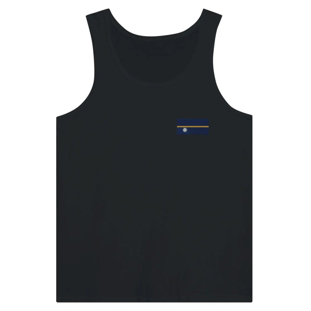 Débardeur drapeau nauru en broderie - pixelformaflag