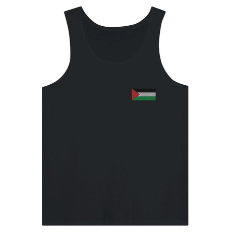 Débardeur drapeau palestine tissu léger broderie couleur