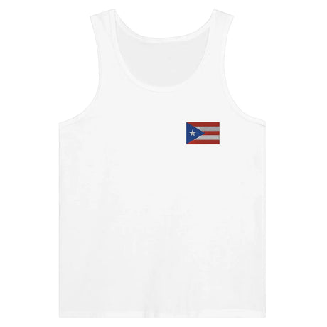 Débardeur drapeau porto rico en broderie - pixelformaflag