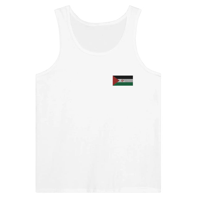 Débardeur drapeau république arabe sahraouie démocratique en broderie - pixelformaflag