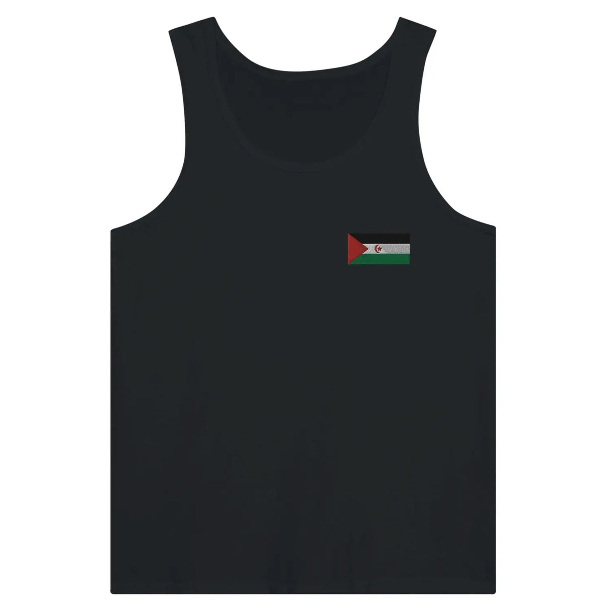 Débardeur drapeau république arabe sahraouie démocratique en broderie - pixelformaflag