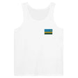 Débardeur drapeau rwanda broderie couleur tissu léger