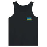 Débardeur drapeau rwanda broderie couleur tissu léger