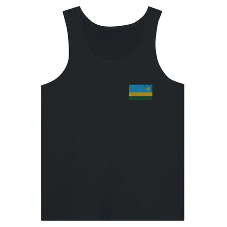 Débardeur drapeau rwanda broderie couleur tissu léger