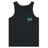 Débardeur drapeau rwanda en broderie - pixelformaflag
